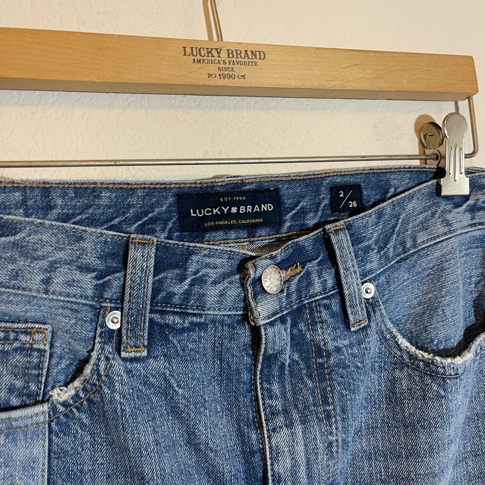 Lucky Brand Patchwork Color Block Denim Mini Skirt 26 - Picture 8 of 10